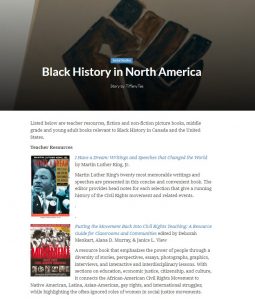 Black History in North America Booklist